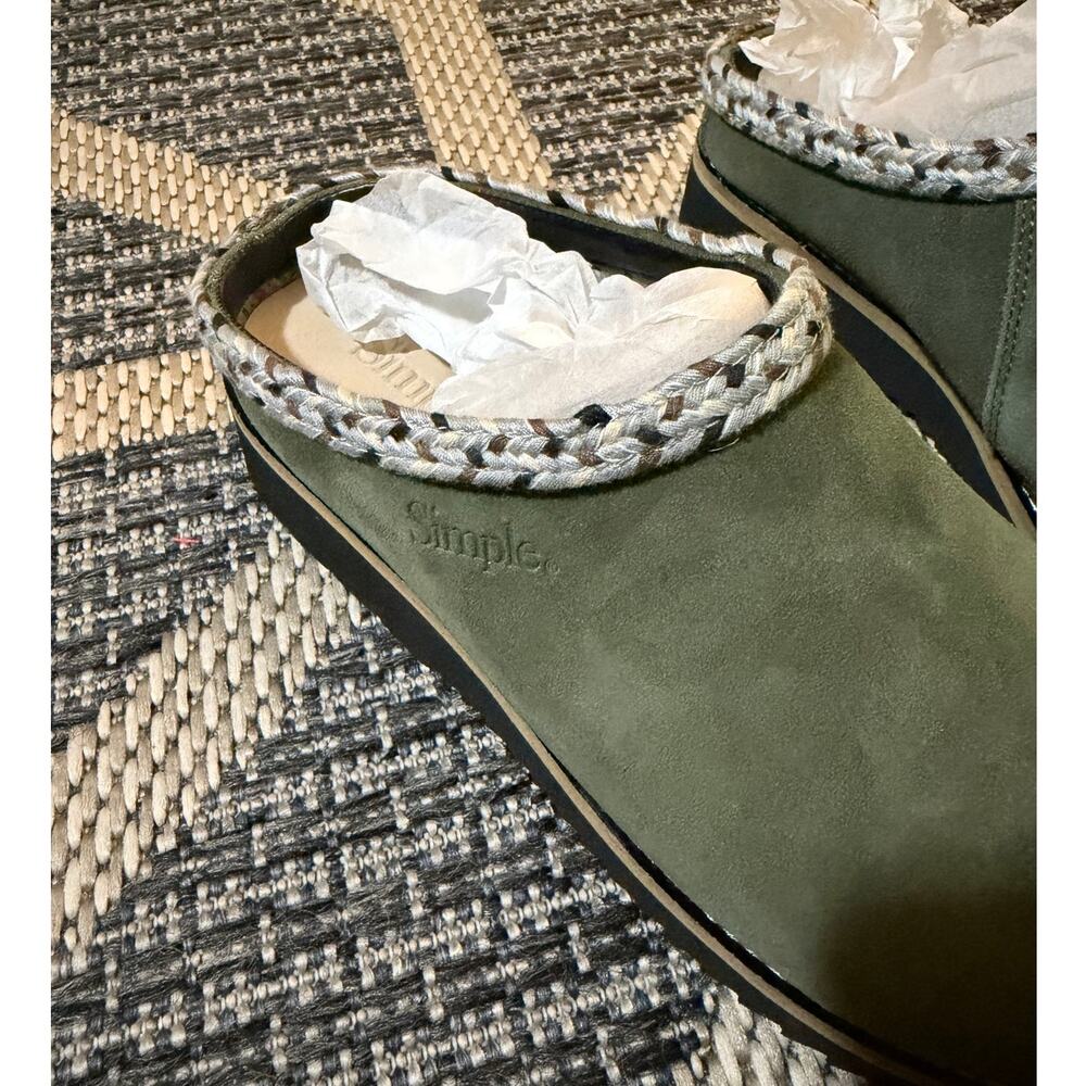 Simple Original Suede Clog Olive Size Womens 9/ M… - image 9